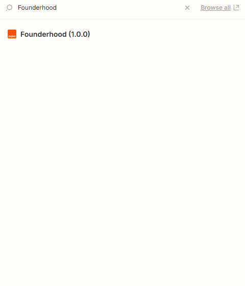 Search Founderhood integration 2